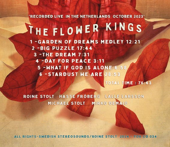 洋楽 THE FLOWER KINGS/Carpe Diem live in usa THE FLOWER KINGS - Live in Europe 2023 - CD digipac - FOX CD